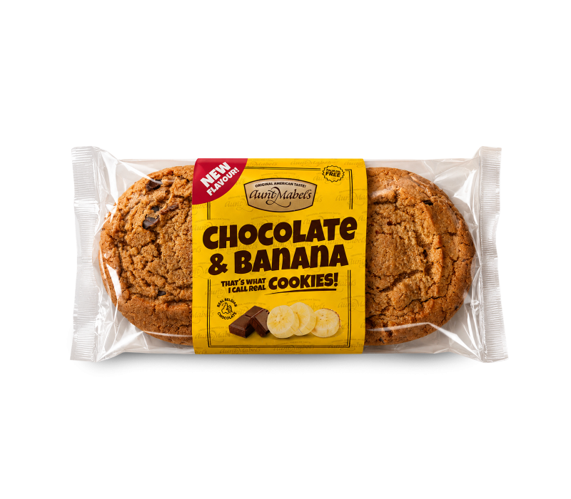 Chocolate & banana cookies 4pk