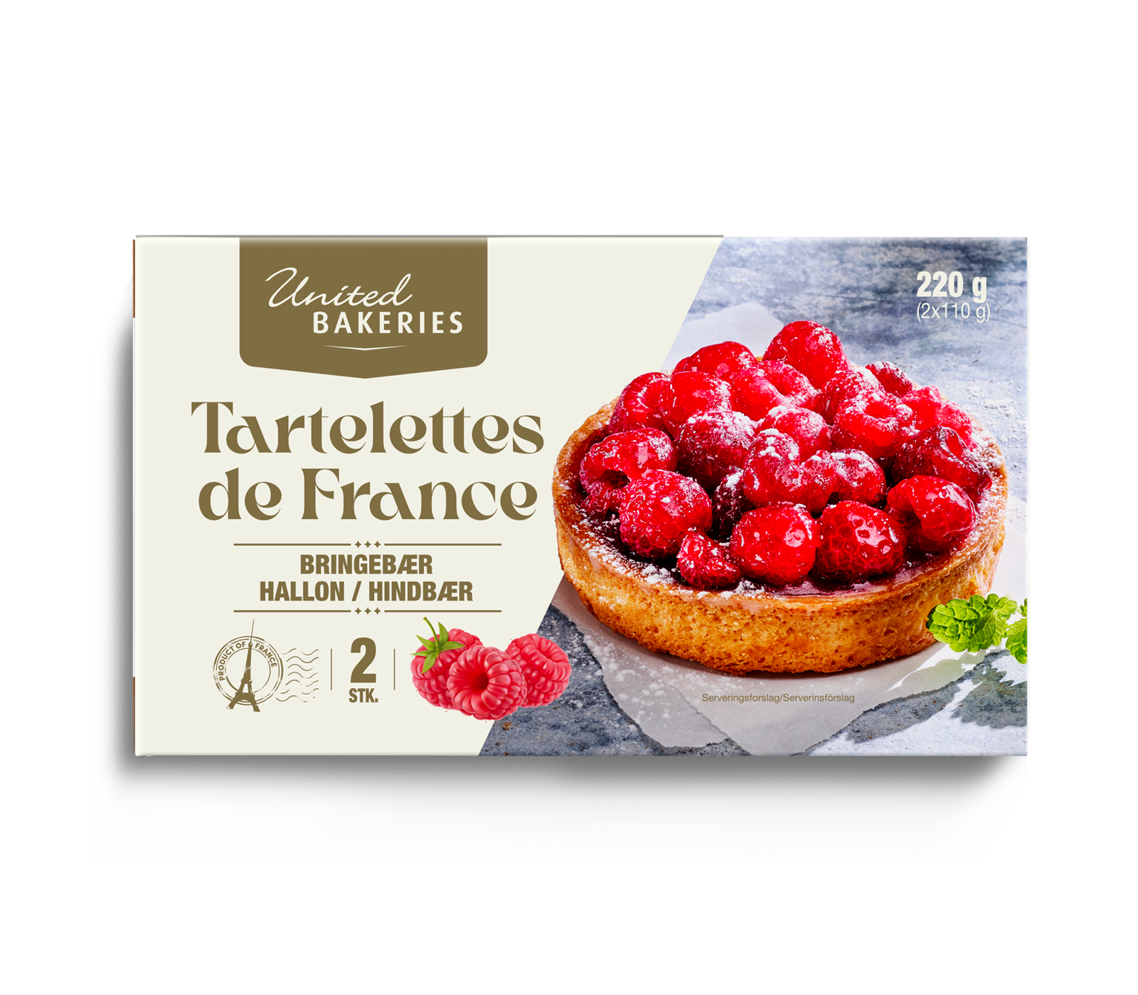 Fransk hallontarte 2 pk